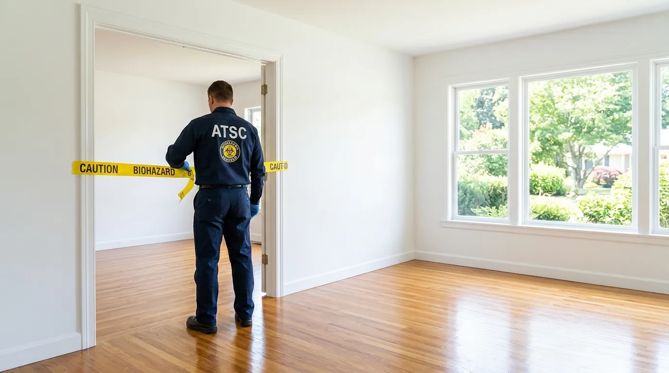 Certified biohazard cleanup crew performing Decomposition Cleanup in Palmview